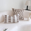 Axyaa Brown Geometric Cushion Cover for Home Decor - 45x45cm, 30x50cm