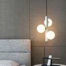 Axyaa Marble Glass Ball Pendant Light: Modern Designer Ceiling Decor for Living Room