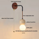 Axyaa White Glass LED Wall Light - Modern Nordic Bedroom Sconce