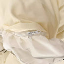 Axyaa Princess Bow Seersucker Bedding Set: Ruffle Lace Bed Skirt, Solid Duvet Cover Queen King