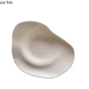 Axyaa White Ceramic Sushi Dessert Plate Set for Molecular Cuisine