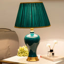 Axyaa Ceramic Desk Lamp, Minimalist LED Light for Bedroom, Study, and Reading