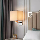 Axyaa Modern Fabric Wall Lamp E27 Bulb AC85-265V for Bedroom Hotel Corridors