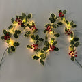 Axyaa Red Berry LED String Lights for Holiday Decor
