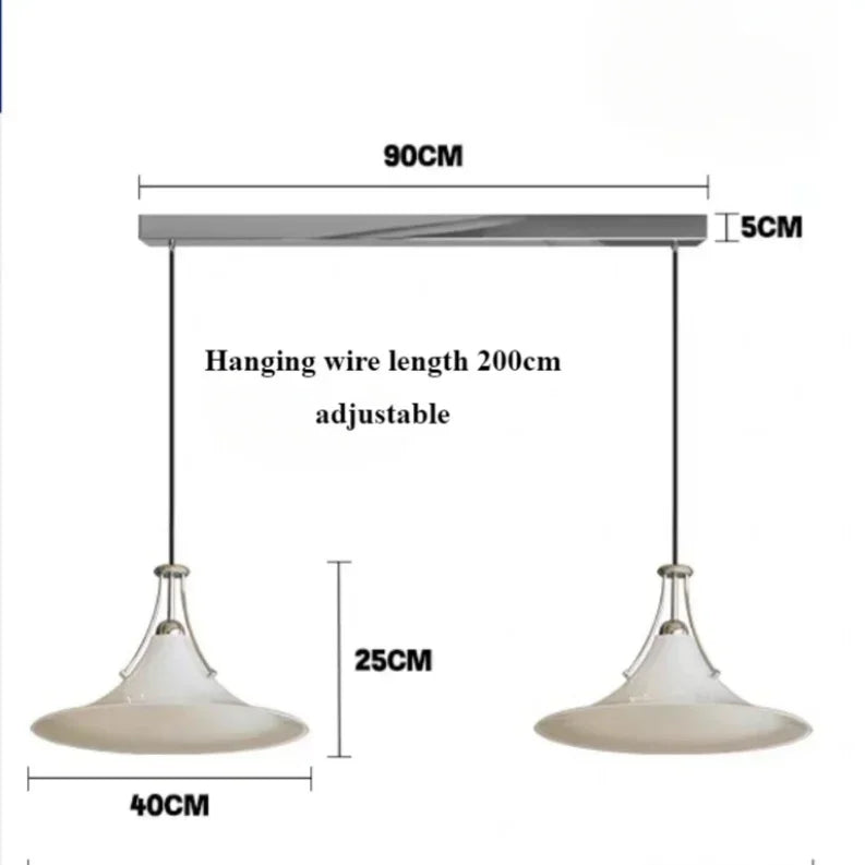 Retro White Pendant Light for Cafe & Bar by Axyaa