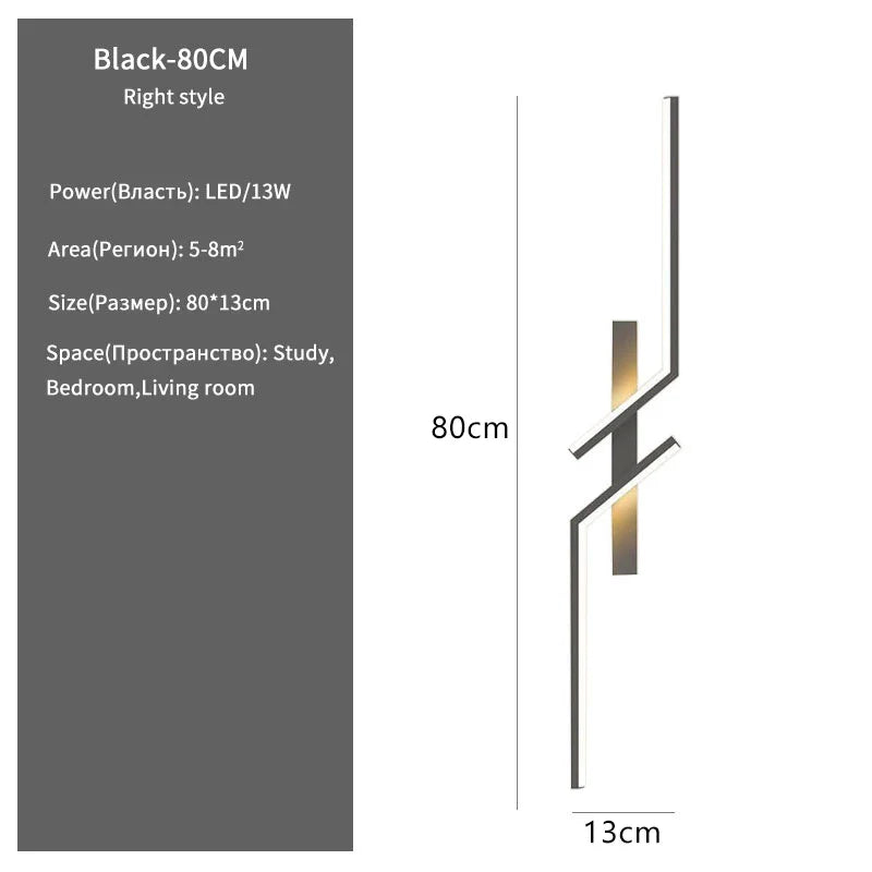 Axyaa Modern LED Wall Sconce Minimalist Bedroom Living Room Wall Lamp