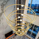 Axyaa LED Staircase Chandeliers for Modern Living Room Decor