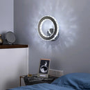 Axyaa Crystal LED Wall Lamp Modern Bedroom Lighting Fixture Luxe Sconce for Decor