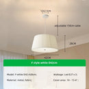Axyaa Creamy Fabric LED Chandelier, Minimalist Bedroom Dining Room Pendant Light