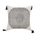 Axyaa Geometric Cotton Cushion Cover with Tassels - 30X50/45X45cm