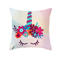 Axyaa Purple Unicorn Rainbow Sunrise Pillowcase for Home Decor