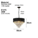 Axyaa Nordic Luxury Crystal Pendant Light LED Chandelier Vintage Fixture