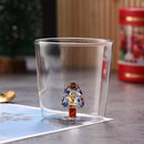 Axyaa Christmas Tree Glass Cup: Festive 3D Tree Mug for Coffee, Wine, Juice, or Milk