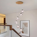Axyaa Modern Stair Chandelier Pendant Light for Indoor Living Room Lighting
