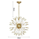 Axyaa Crystal LED Spherical Chandelier for Luxury Living Room, Restaurant, Bedroom & Hotel