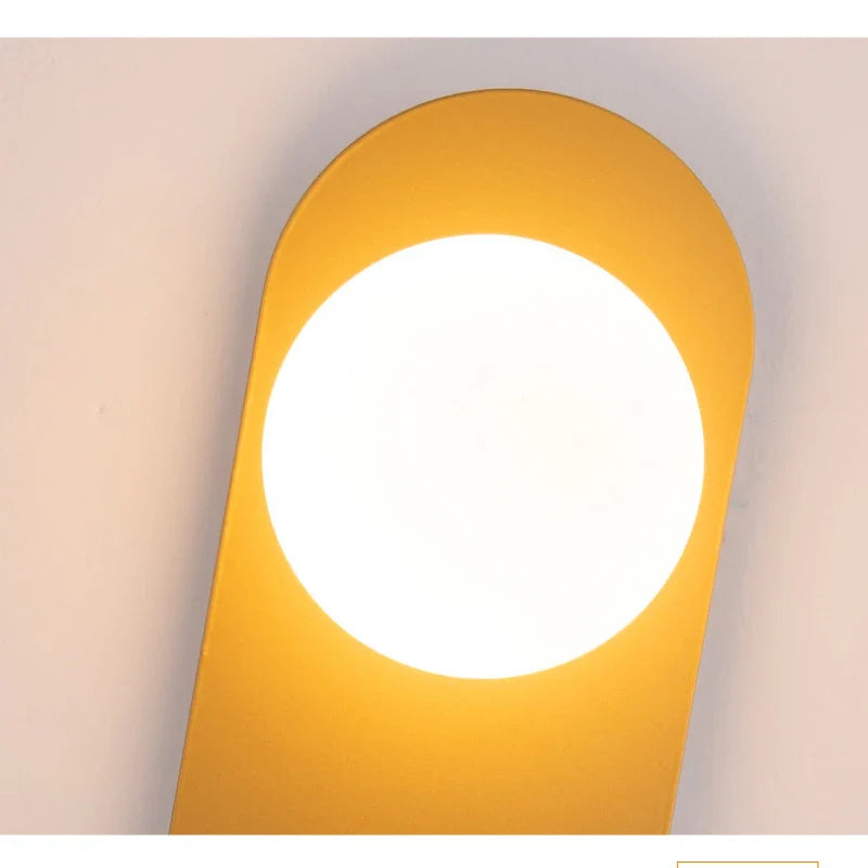 Axyaa Glass Ball LED Wall Sconce for Bedroom Living Room