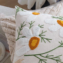 Axyaa Floral Embroidery Cushion Cover | Sofa Pillowcase 45x45 | Decorative Soft Canvas Cojines