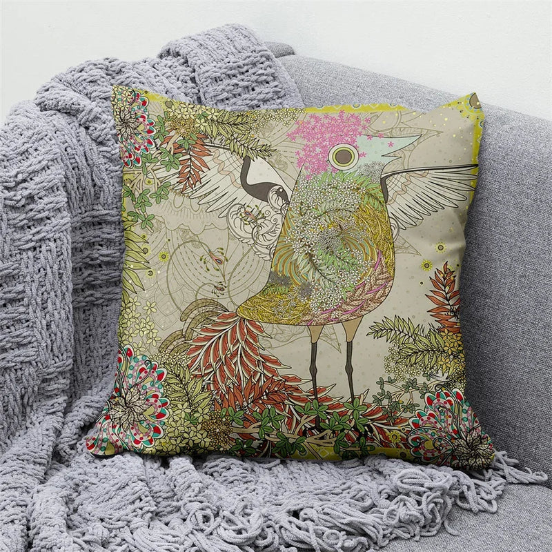 Axyaa Lucky Cat Japanese Style Sofa Bed Pillow Cover: Mount Fuji Japanese Art