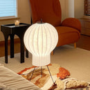 Axyaa Silk Jellyfish LED Floor Lamp with Paper Shade - Vintage Wabi-Sabi Style