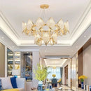 Axyaa Crystal Chandelier Pendant Light for Living Room Decor
