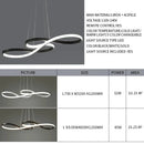 Axyaa LED Ceiling Chandelier with Remote Control Dimmable Musical Note Design