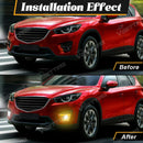 Axyaa LED Daytime Running Light Turn Signal Fog Lamp for Mazda CX5 CX-5 2015 2016