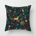 Axyaa Festive Green Christmas Polyester Bedspread Set