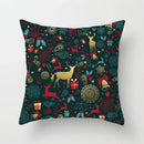 Axyaa Festive Green Christmas Polyester Bedspread Set