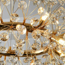 Axyaa Sun Flower Crystal Chandeliers: LED Pendant Lighting for Home Decor