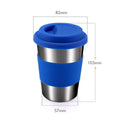 Axyaa 304 Stainless Steel Coffee Cup with Cover, Portable Travel Mug, 350ml