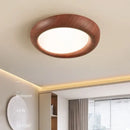 Axyaa Nordic Wooden LED Ceiling Light in Walnut Color