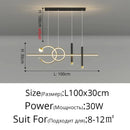 Axyaa Modern Strip Ceiling Chandelier; Creative Living Room Pendant Light