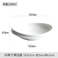 Axyaa White Ceramic Special-shaped Plates Set for Elegant Dining