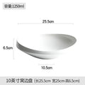 Axyaa White Ceramic Special-shaped Plates for Home and Restaurant Tableware