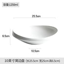 Axyaa White Ceramic Special-shaped Plates for Home and Restaurant Tableware
