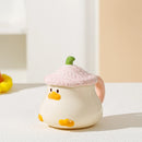 Axyaa Duck Ceramic Mug - Creative Cartoon Coffee Tea Cup for Kids