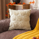 Axyaa Halloween Pumpkin Plush Pillowcase: Simple & Embroidered Cojines Cover