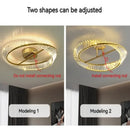 Axyaa Gold Ring Crystal LED Ceiling Light for Bedroom Living Room Hallway