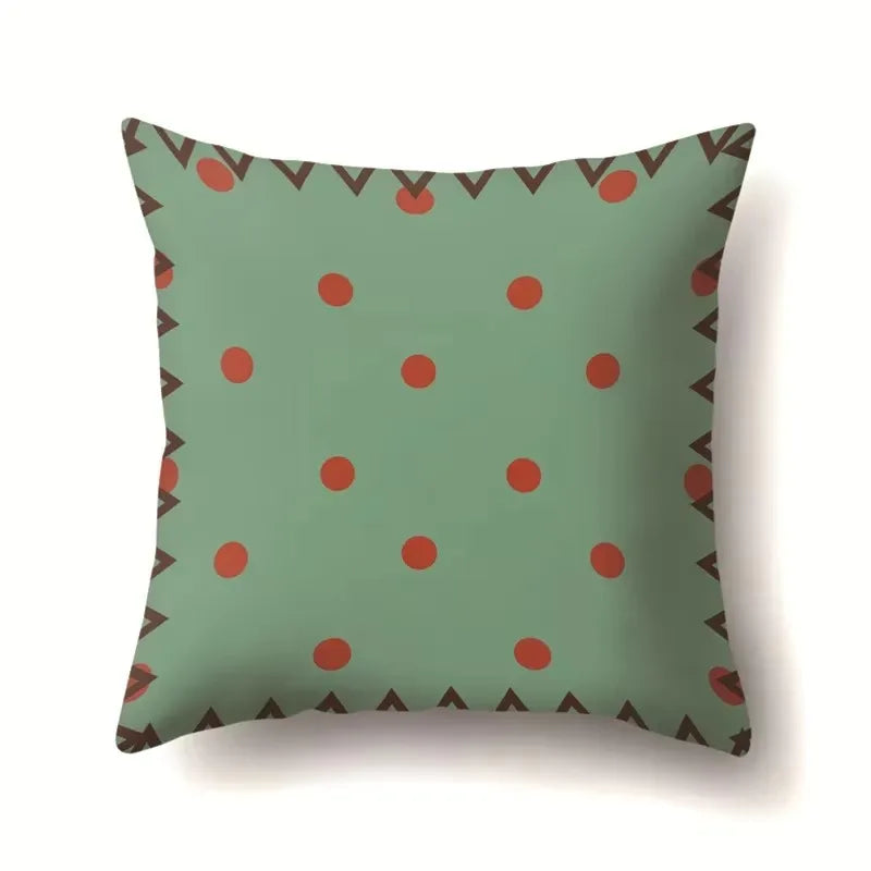 Axyaa Retro Geometric Pattern Cushion Cover for Sofa and Couch Décor