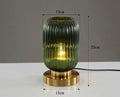 Axyaa Nordic Glass Table Lamp in White Blue Amber Smoky Gray for Modern Living Room