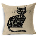 Axyaa Retro Cat Pillow Cover for Sofa Decor, Boho Style Pillowcase