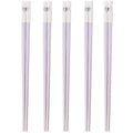 Axyaa Love Alloy Chopsticks Set - Non-Slip, Healthy, Korean Style, 5 Pairs