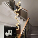 Axyaa Crystal Pendant Chandelier: Modern LED Ceiling Light for Living Room