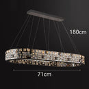 Axyaa Crystal Ceiling Chandeliers: Modern Hanging Light Fixture for Dining & Living Room