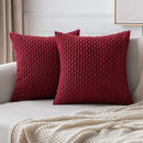 Axyaa Grey Boho Striped Corduroy Throw Pillow Covers for Farmhouse Couch
