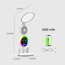 Axyaa Rechargeable Study Desk Lamp with Fan, Clock Display & LED Reading Light