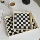 Axyaa Checkerboard Lattice Acrylic Ornament Storage Tray Decoration Base
