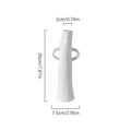 Axyaa Ceramic Vase Figurine White Flowerpot Home Decor