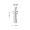 Axyaa Ceramic Vase Figurine White Flowerpot Home Decor