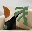 Axyaa Geometric Cushion Cover 45x45cm Linen Pillowcase for Home Bedroom Sofa